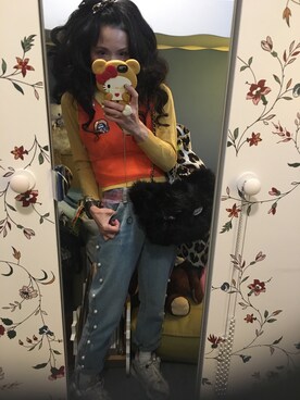 「STYLENANDA（スタイルナンダ）のアイテム（カーディガン/ボレロ）」を使った、Y🐻N🎸さん（レディース・153cm）の春コーディネート