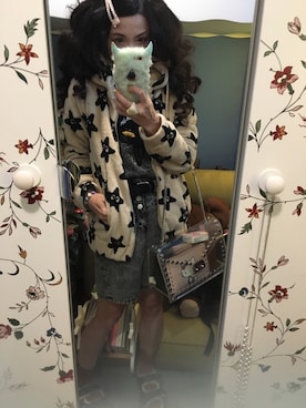 「MINI CREAMのアイテム（ジャケット/アウター）」を使った、Y🐻N🎸さん（レディース・153cm）の冬コーディネート
