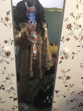 「H&M（エイチ・アンド・エム）のアイテム（ダッフルコート）」を使った、Y🐻N🎸さん（レディース・153cm）の冬コーディネート