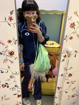 「MONKI（モンキ）のアイテム（スタジャン）」を使った、Y🐻N🎸さん（レディース・153cm）の秋コーディネート