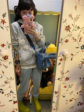 「STYLENANDA（スタイルナンダ）のアイテム（その他パンツ）」を使った、Y🐻N🎸さん（レディース・153cm）の冬コーディネート