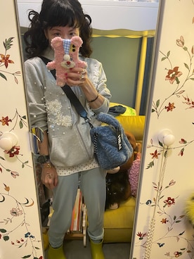 「STYLENANDA（スタイルナンダ）のアイテム（その他パンツ）」を使った、Y🐻N🎸さん（レディース・153cm）の冬コーディネート