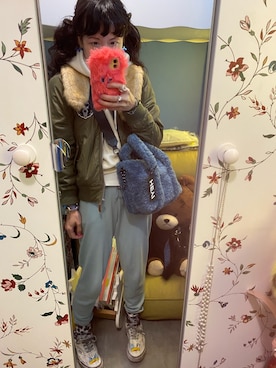 「STYLENANDA（スタイルナンダ）のアイテム（その他パンツ）」を使った、Y🐻N🎸さん（レディース・153cm）の冬コーディネート