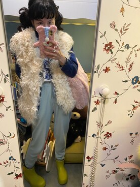 「STYLENANDA（スタイルナンダ）のアイテム（その他パンツ）」を使った、Y🐻N🎸さん（レディース・153cm）の冬コーディネート