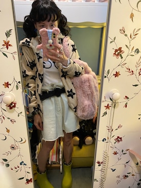 「MINI CREAMのアイテム（ジャケット/アウター）」を使った、Y🐻N🎸さん（レディース・153cm）の冬コーディネート