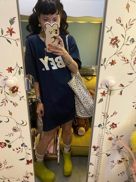 「OBEY」｜Y🐻N🎸さん（レディース・153cm）の夏コーディネート
