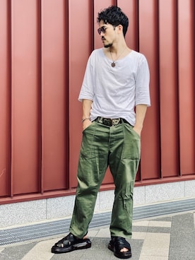 「HTC（エイチティーシー）のアイテム（パンツ）」を使った、Life…さん（メンズ・175cm）の夏コーディネート