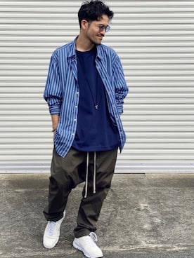 「markaware（マーカウェア）のアイテム（スニーカー）」を使った、Life…さん（メンズ・175cm）の夏コーディネート