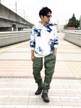 「markaware（マーカウェア）のアイテム（パーカー）」を使った、Life…さん（メンズ・175cm）の秋コーディネート