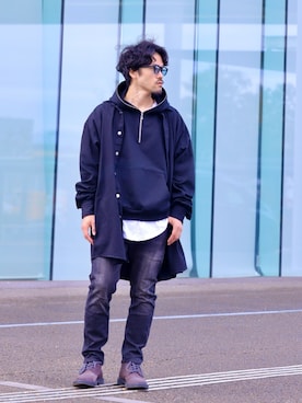 「MB（エムビー）のアイテム（その他アウター）」を使った、Life…さん（メンズ・175cm）の秋コーディネート