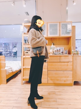 「b+ab（ビープラスエービー）のアイテム」を使った、暖弦さん（レディース・167cm）の冬コーディネート