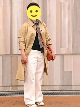 ステンカラーコートを使った 40代女性 のレディース人気ファッションコーディネート Wear