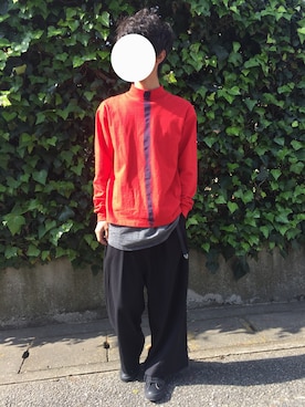 「SHINYAKOZUKA（シンヤコヅカ）のアイテム（スウェット）」を使った、はるきさん（メンズ・179cm）の秋コーディネート