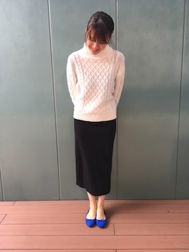 「アイテム（シューズ、ブルー系）」を使った、マリノアシティ福岡店さん（レディース・160cm）の冬コーディネート