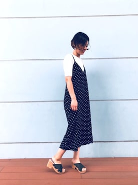 「アイテム（サンダル、グリーン系）」を使った、マリノアシティ福岡店さん（レディース・160cm）の夏コーディネート