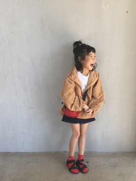 「DILASH（ディラッシュ）のアイテム（ジャケット/アウター）」を使った、hanicoさん（キッズ・120cm）の春コーディネート