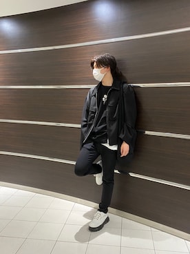 「黒スキニー」｜「アイテム（セットアップ）」を使った、TOKIOさん（メンズ・177cm）の春コーディネート