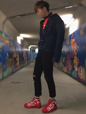「アイテム（シューズ）」を使った、kaitoさん（メンズ・186cm）の冬コーディネート