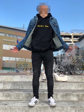 「DANKE SCHON（ダンケシェーン）のアイテム（パーカー）」を使った、masatoshiさん（メンズ・175cm）の春コーディネート