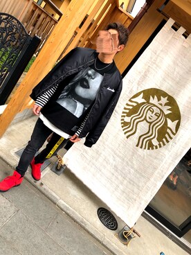 「アイテム（MA-1）」を使った、masatoshiさん（メンズ・175cm・10代）の春コーディネート