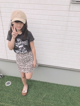 「ファー」｜なな☺︎さん（キッズ・130cm）の秋コーディネート