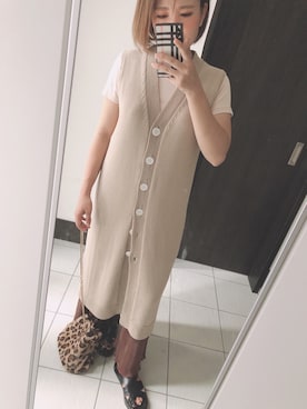 「Ifuru（イフル）のシャイニープリーツパンツ（その他パンツ）」を使った、なな☺︎さん（レディース・157cm）の秋コーディネート