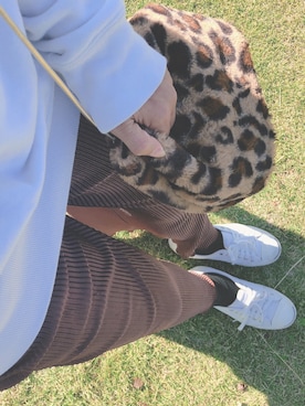 「Ifuru（イフル）のシャイニープリーツパンツ（その他パンツ）」を使った、なな☺︎さん（レディース・157cm）の秋コーディネート