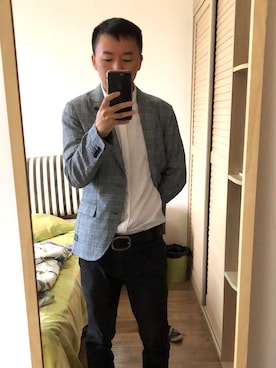 「ESPRIT（エスプリ）のアイテム」を使った、陈小东 Polly.Cさん（メンズ・170cm）の秋コーディネート