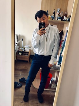 「ESPRIT（エスプリ）のアイテム」を使った、陈小东 Polly.Cさん（メンズ・168cm）の秋コーディネート