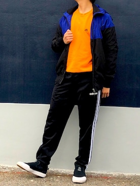「adidas Originals（アディダスオリジナルス）のアイテム（スリッポン）」を使った、ざわ_低身長男子styleさん（メンズ・162cm）の春コーディネート