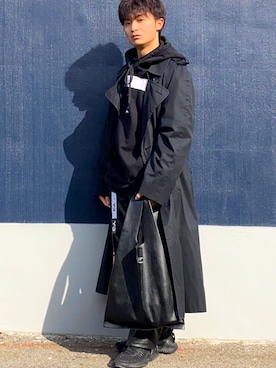「SHAREEF（シャリーフ）のアイテム（パーカー）」を使った、ざわ_低身長男子styleさん（メンズ・163cm）の冬コーディネート