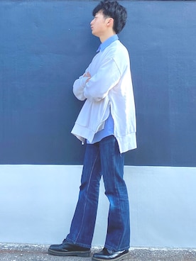 「SUGGESTION（サジェッション）のアイテム」を使った、ざわ_低身長男子styleさん（メンズ・163cm）の春コーディネート