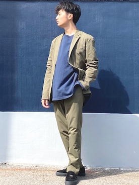 「YSTRDY's TMRRW（イエスタデイズトゥモロー）のアイテム（トップス）」を使った、ざわ_低身長男子styleさん（メンズ・163cm）の春コーディネート