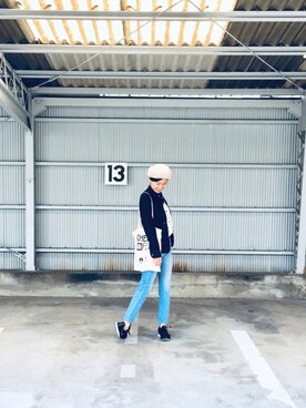 「お散歩」｜「アイテム（その他アウター）」を使った、nono🌹さん（レディース・161cm）の春コーディネート