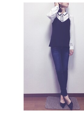 「アイテム（イヤリング）」を使った、Lilychouchouさん（レディース・163cm・20代）の春コーディネート