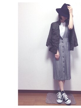 「アイテム（イヤリング）」を使った、Lilychouchouさん（レディース・163cm・20代）の春コーディネート