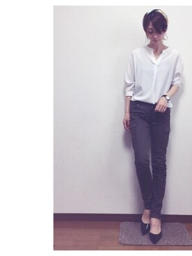 「アイテム（イヤリング）」を使った、Lilychouchouさん（レディース・163cm・20代）の春コーディネート