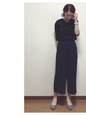 「Carlie e felice（カーリーエフェリーチェ）のアイテム（シューズ）」を使った、Lilychouchouさん（レディース・163cm）の秋コーディネート