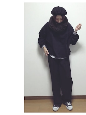 「アイテム（イヤリング）」を使った、Lilychouchouさん（レディース・163cm・20代）の秋コーディネート