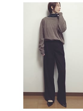 「アイテム（イヤリング）」を使った、Lilychouchouさん（レディース・163cm・20代）の冬コーディネート