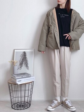 「アイテム（ブルゾン）」を使った、Lilychouchouさん（レディース・163cm・30代）の冬コーディネート