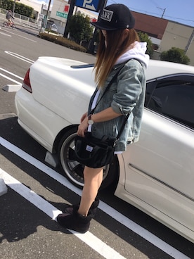 「Ungrid（アングリッド）の 【Casual】ｳﾞｨﾝﾃｰｼﾞGｼﾞｬﾝ （デニムジャケット）」を使った、kuchan☻さん（レディース・151cm）の春コーディネート