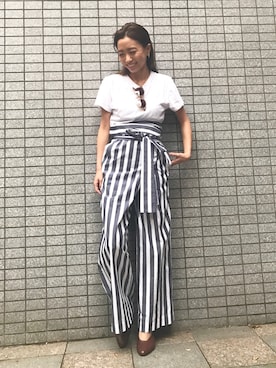 Tomomi Watanabeさん（レディース・150cm）の夏コーディネート