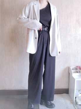 Gu ジーユー のテーラードジャケットを使ったレディース人気ファッションコーディネート Wear