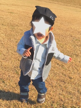 「babygap」｜「アイテム（キャップ）」を使った、BBさん（キッズ・80cm）の冬コーディネート