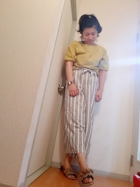「Samansa Mos2 blue（サマンサモスモスブルー）のアイテム（アクセサリー）」を使った、まっこさん（レディース・167cm）の夏コーディネート