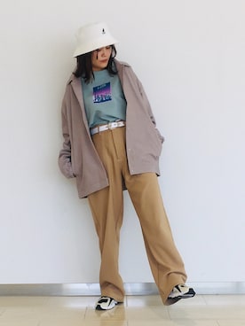 「JUNRED（ジュンレッド）のアイテム（その他アウター）」を使った、tomoさん（レディース・152cm）の春コーディネート
