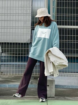 「JUNRED（ジュンレッド）のアイテム（帽子）」を使った、tomoさん（レディース・152cm）の冬コーディネート