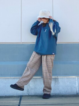 「JUNRED（ジュンレッド）のアイテム（帽子）」を使った、tomoさん（レディース・152cm）の冬コーディネート