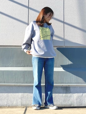 「JUNRED（ジュンレッド）のアイテム（スウェット）」を使った、tomoさん（レディース・152cm）の冬コーディネート